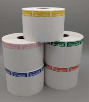 White Thermal Direct Label with Reverse “Thank You”